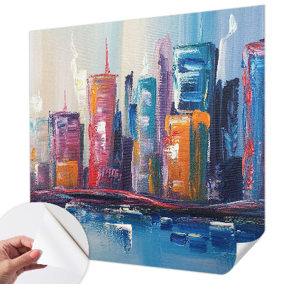 Tapeta fotograficzna samoprzylepna z motywem kolorowego miasta