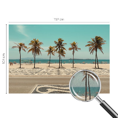 Nowoczesna fototapeta do salonu z motywem palm i plaży