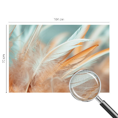 Tapeta fotograficzna z motywem delikatnych piór
