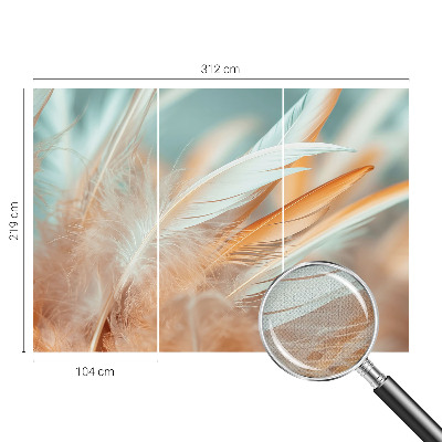 Tapeta fotograficzna z motywem delikatnych piór