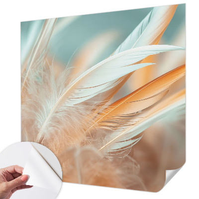 Tapeta fotograficzna z motywem delikatnych piór