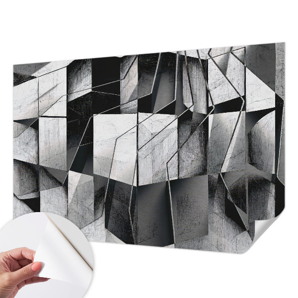 Fototapeta samoprzylepna do sypialni z motywem geometrycznej abstrakcji