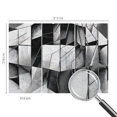 Fototapeta samoprzylepna do sypialni z motywem geometrycznej abstrakcji