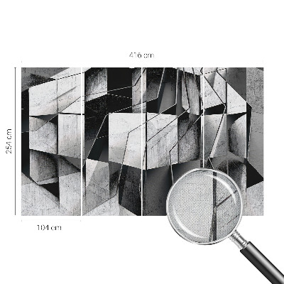 Fototapeta samoprzylepna do sypialni z motywem geometrycznej abstrakcji