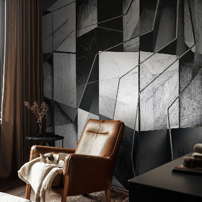 Fototapeta samoprzylepna do sypialni z motywem geometrycznej abstrakcji