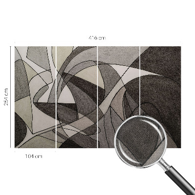 Dekoracyjna fototapeta na ścianę z geometrycznym abstrakcyjnym wzorem