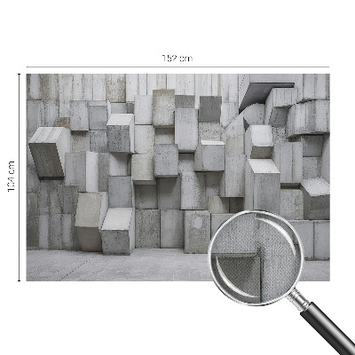 Fototapeta samoprzylepna do sypialni z motywem betonowych brył