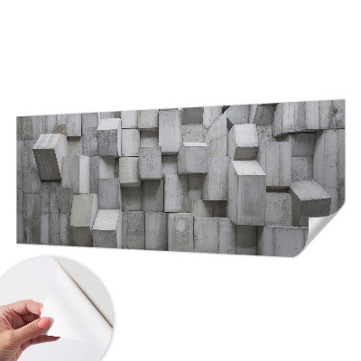 Fototapeta samoprzylepna do sypialni z motywem betonowych brył