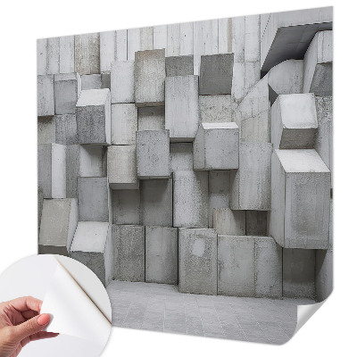 Fototapeta samoprzylepna do sypialni z motywem betonowych brył