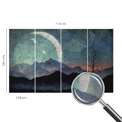 Fototapeta samoprzylepna z nadrukiem z motywem nocnego pejzażu