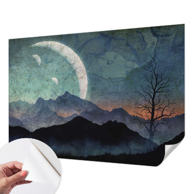 Fototapeta samoprzylepna z nadrukiem z motywem nocnego pejzażu