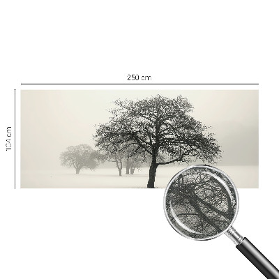 Dekoracyjna fototapeta na ścianę z motywem zimowych drzew