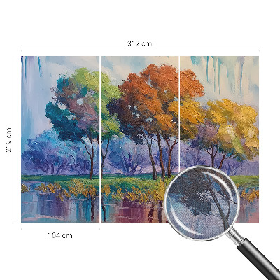Fototapeta samoprzylepna do sypialni z motywem drzewnej abstrakcji