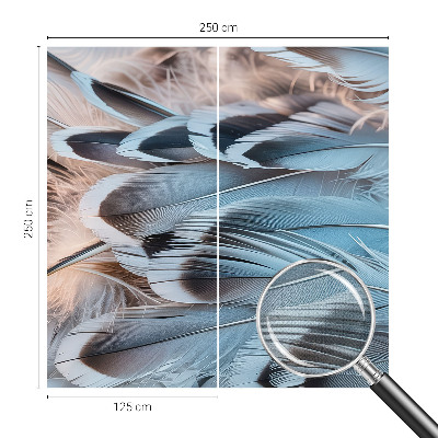 Tapeta fotograficzna z motywem błękitnych piór