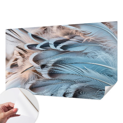 Tapeta fotograficzna z motywem błękitnych piór