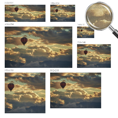 Fototapeta samoprzylepna z nadrukiem z motywem balonu w chmurach
