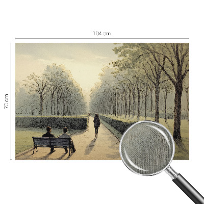 Fototapeta na ścianę z motywem parku w stonowanej, relaksującej aranżacji