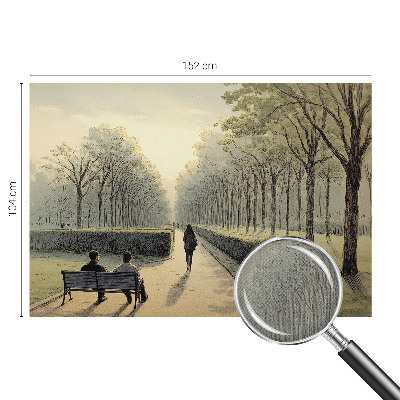 Fototapeta na ścianę z motywem parku w stonowanej, relaksującej aranżacji