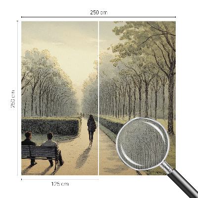 Fototapeta na ścianę z motywem parku w stonowanej, relaksującej aranżacji