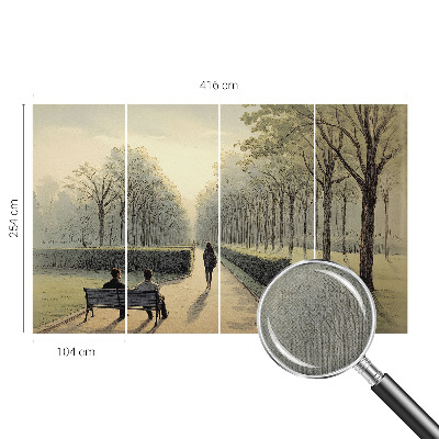 Fototapeta na ścianę z motywem parku w stonowanej, relaksującej aranżacji