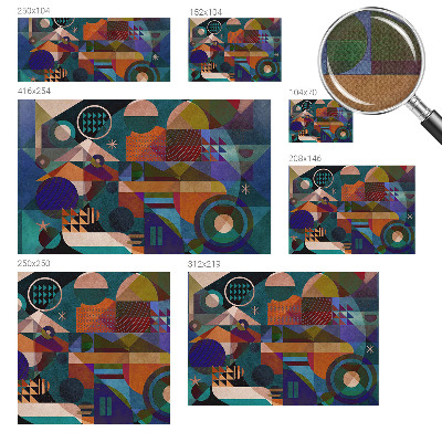 Fototapeta samoprzylepna z nadrukiem z geometrycznym motywem