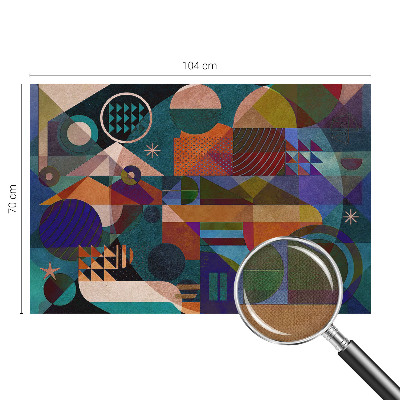 Fototapeta samoprzylepna z nadrukiem z geometrycznym motywem