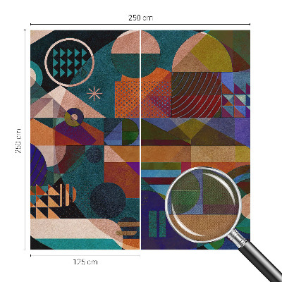 Fototapeta samoprzylepna z nadrukiem z geometrycznym motywem