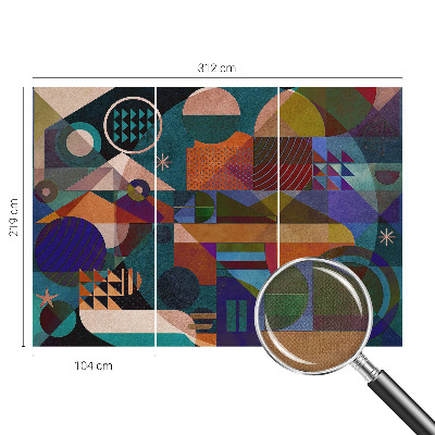 Fototapeta samoprzylepna z nadrukiem z geometrycznym motywem