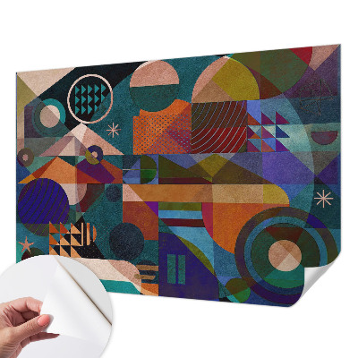 Fototapeta samoprzylepna z nadrukiem z geometrycznym motywem