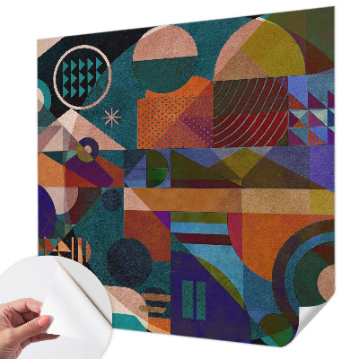 Fototapeta samoprzylepna z nadrukiem z geometrycznym motywem