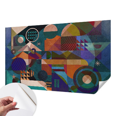 Fototapeta samoprzylepna z nadrukiem z geometrycznym motywem
