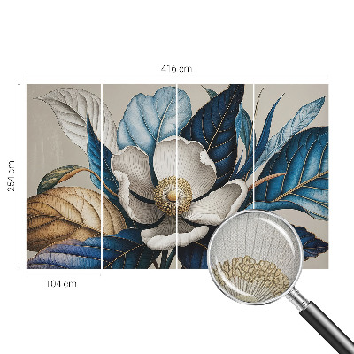 Tapeta fotograficzna z eleganckim motywem florystycznym