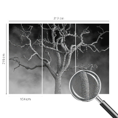 Fototapeta samoprzylepna do sypialni z motywem mglistych drzew