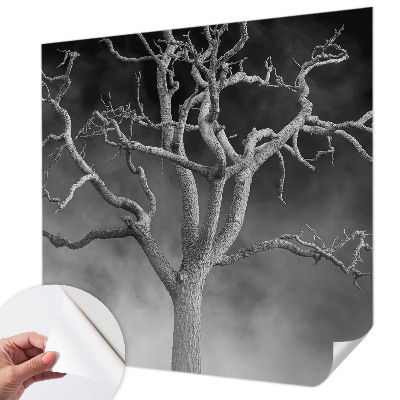 Fototapeta samoprzylepna do sypialni z motywem mglistych drzew