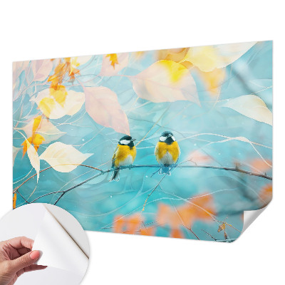 Nowoczesna fototapeta do salonu Wiosenne ptaki