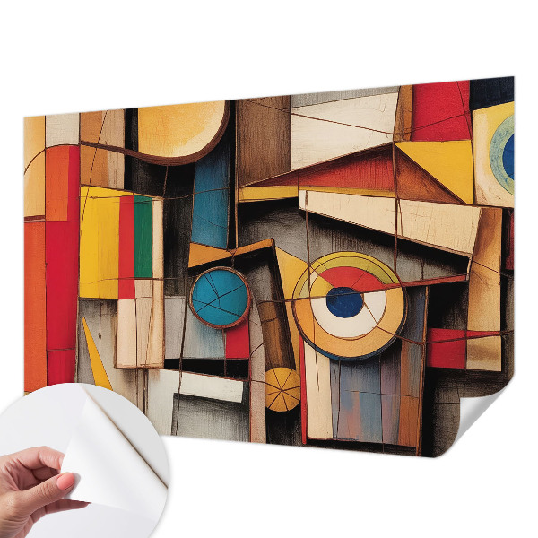 Fototapeta samoprzylepna z nadrukiem z geometrycznym wzorem