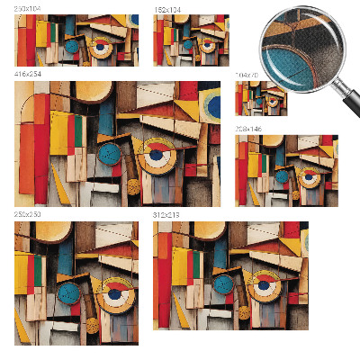Fototapeta samoprzylepna z nadrukiem z geometrycznym wzorem