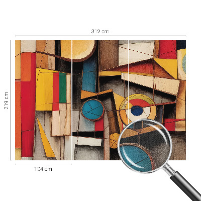 Fototapeta samoprzylepna z nadrukiem z geometrycznym wzorem