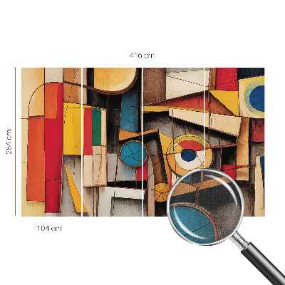 Fototapeta samoprzylepna z nadrukiem z geometrycznym wzorem