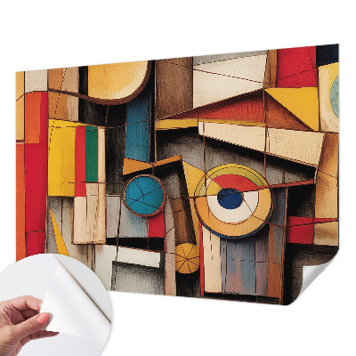 Fototapeta samoprzylepna z nadrukiem z geometrycznym wzorem