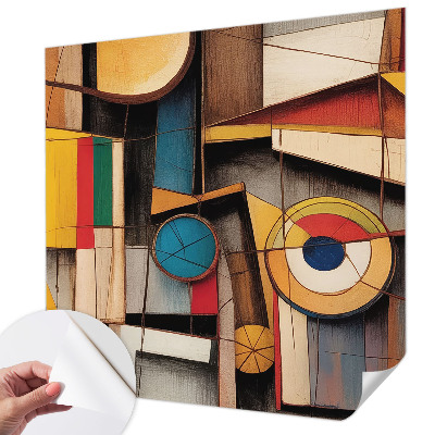Fototapeta samoprzylepna z nadrukiem z geometrycznym wzorem
