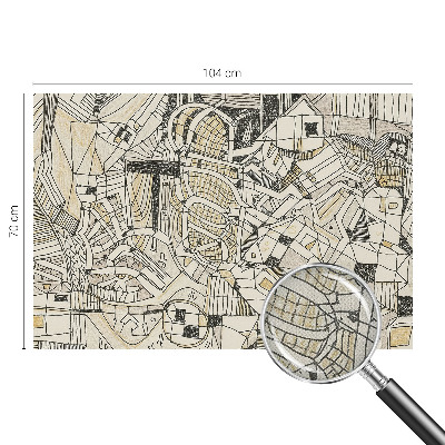 Fototapeta samoprzylepna do sypialni z geometrycznym, abstrakcyjnym motywem