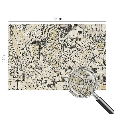 Fototapeta samoprzylepna do sypialni z geometrycznym, abstrakcyjnym motywem