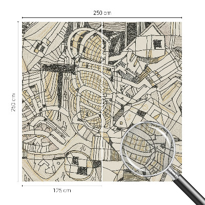 Fototapeta samoprzylepna do sypialni z geometrycznym, abstrakcyjnym motywem