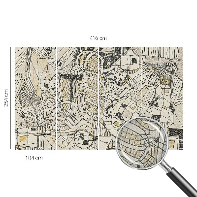 Fototapeta samoprzylepna do sypialni z geometrycznym, abstrakcyjnym motywem