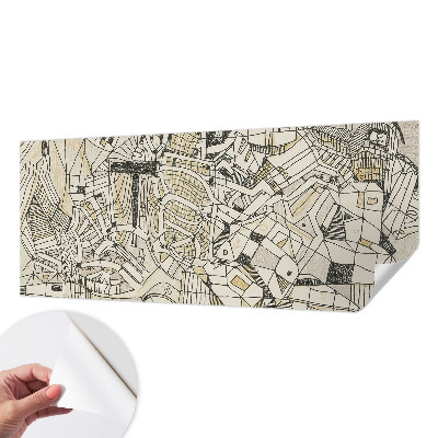 Fototapeta samoprzylepna do sypialni z geometrycznym, abstrakcyjnym motywem