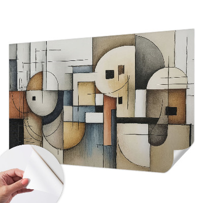 Fototapeta samoprzylepna do sypialni z geometrycznym wzorem