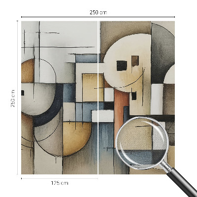 Fototapeta samoprzylepna do sypialni z geometrycznym wzorem