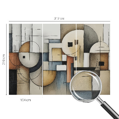 Fototapeta samoprzylepna do sypialni z geometrycznym wzorem