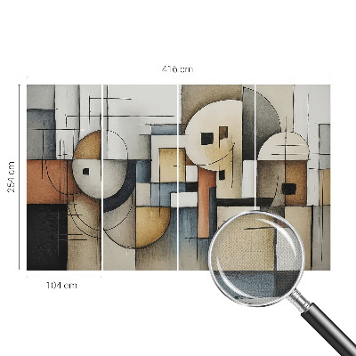 Fototapeta samoprzylepna do sypialni z geometrycznym wzorem